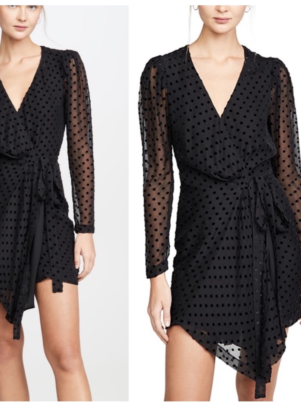 IRO Black Asymmetrical Ruched Cocktail Dress